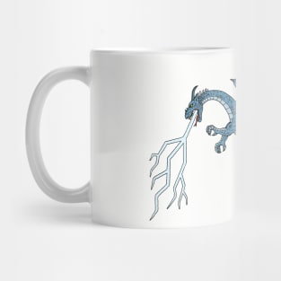 Blue Dragon Spitting Lightning Mug